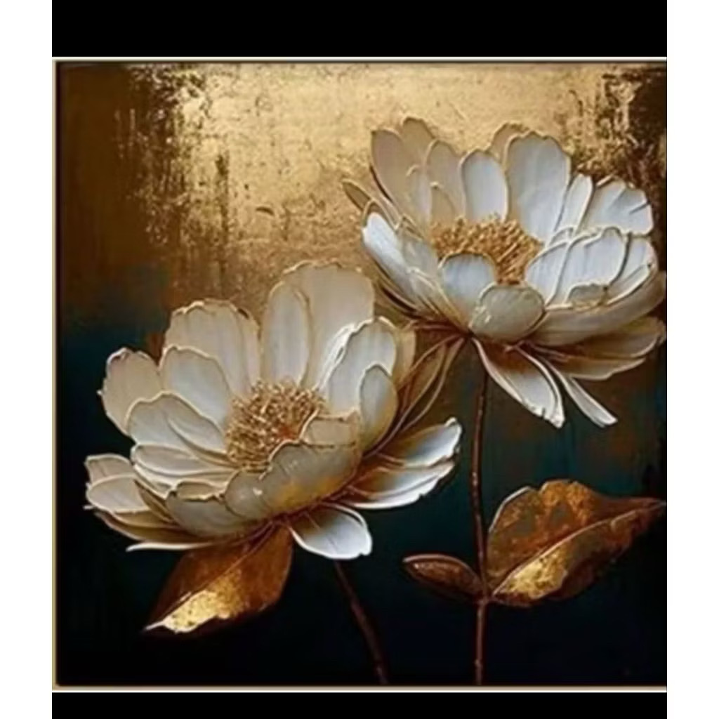 ￼Modern aesthetic flower painting